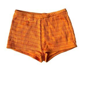 Triangl Swimwear Womens M Orange Bathing Suit Shorts Textured Celeste Desert